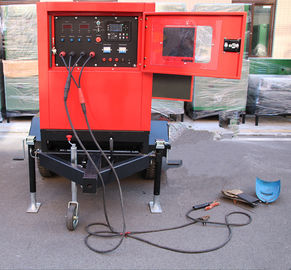 Máquina de soldadura Genset Diesel Generator do arco de Miller 500Amp com carro, ligações de solda de 30m